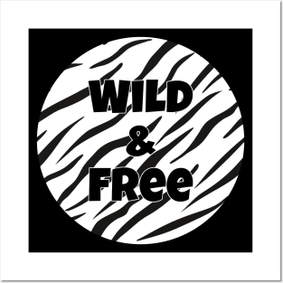 Black and white Animal Print Pattern - White Tiger Stripes - Wild and Free Posters and Art